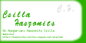 csilla haszonits business card